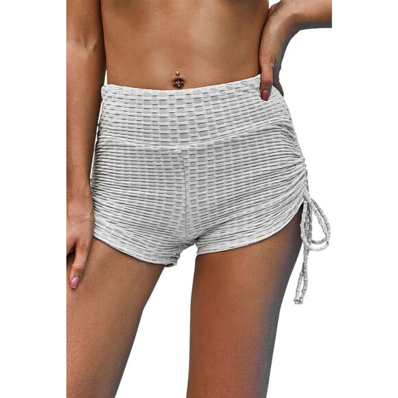 NIP Gray  Butt Lifting High Waist Yoga Shorts Sizes  S-XL - Picture 1 of 5